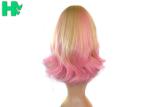 24 Inch Party Cute Blonde Cosplay Wig / Synthetic Human Hair Wigs for Women
