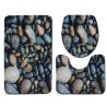 Buy cheap Stone Printed 3 Pc Bath Rug Set 45*75cm Toilet Seat Cover Rug from wholesalers