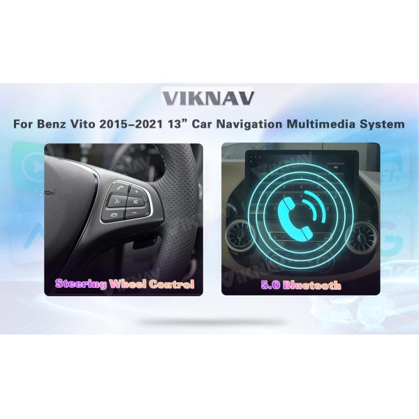 Viknav 13 Inch Android 8 Core Car Player Multimedia Radio For Benz Vito 2015-2021 GPS Navigation（128GB）