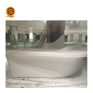 Buy cheap Solid Surface Curved Salon Reception Desk from wholesalers