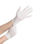 Milky White 240mm Length Disposable Medical Latex Gloves Environmental