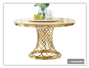 Modern Style Dia 90cm SS Coffee Table Round Shape Golden frame