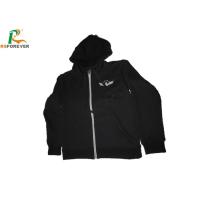 Buy cheap Fleece 60 Cotton 40 Polyester Hoodie , Black Custom Embroidered Sweatshirts product