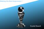 crystal horizon globe award/crystal trophy/crystal award/glass award/glass globe
