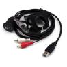 Buy cheap Waterproof Panel Aux Extension Cable USB 3.0 A Male And 3 RCA Male Connector from wholesalers