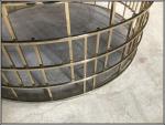 modern marble gold metal stainless steel round coffee table