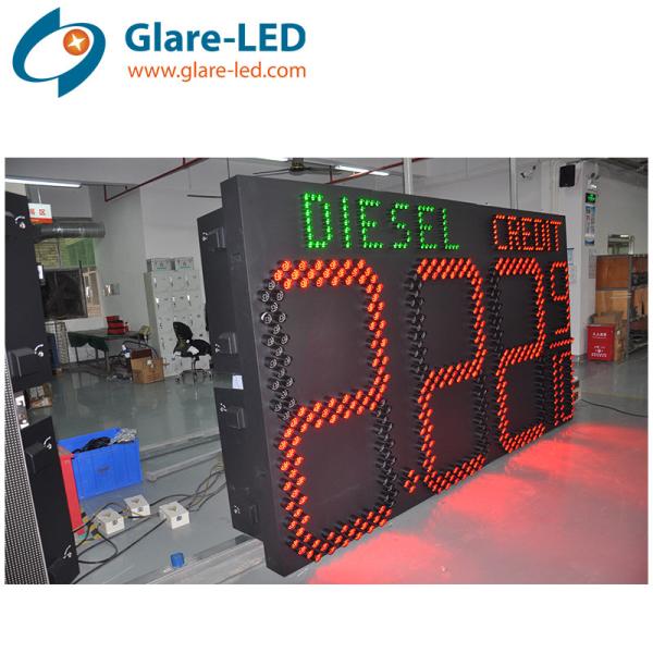 Buy cheap 110 230VAC 60inch Red Amber Green Blue White Oil Led Gas Display For Petrol Station from wholesalers