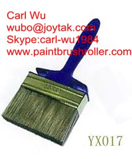 Natural pure bristle Chinese bristle synthetic mix shed fence wall paint brush wood handle plastic handle 5 inch WB-016