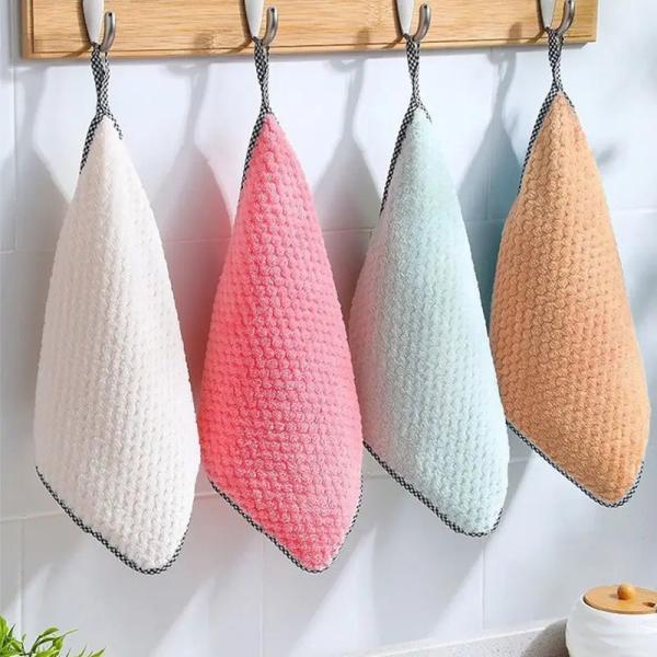 Buy cheap KILINE Kitchen Absorbent Scouring Pad Daily Dish Towel Non-stick Oil Thickened Table Microfiber Cleaning Cloth from wholesalers