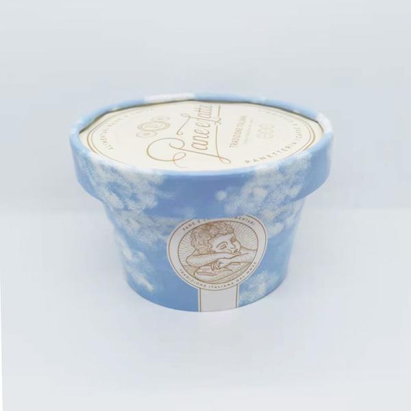 Buy cheap 8.5oz 260ml Ice Cream Paper Cup With Lid Eco Friendly Take Away Containers from wholesalers