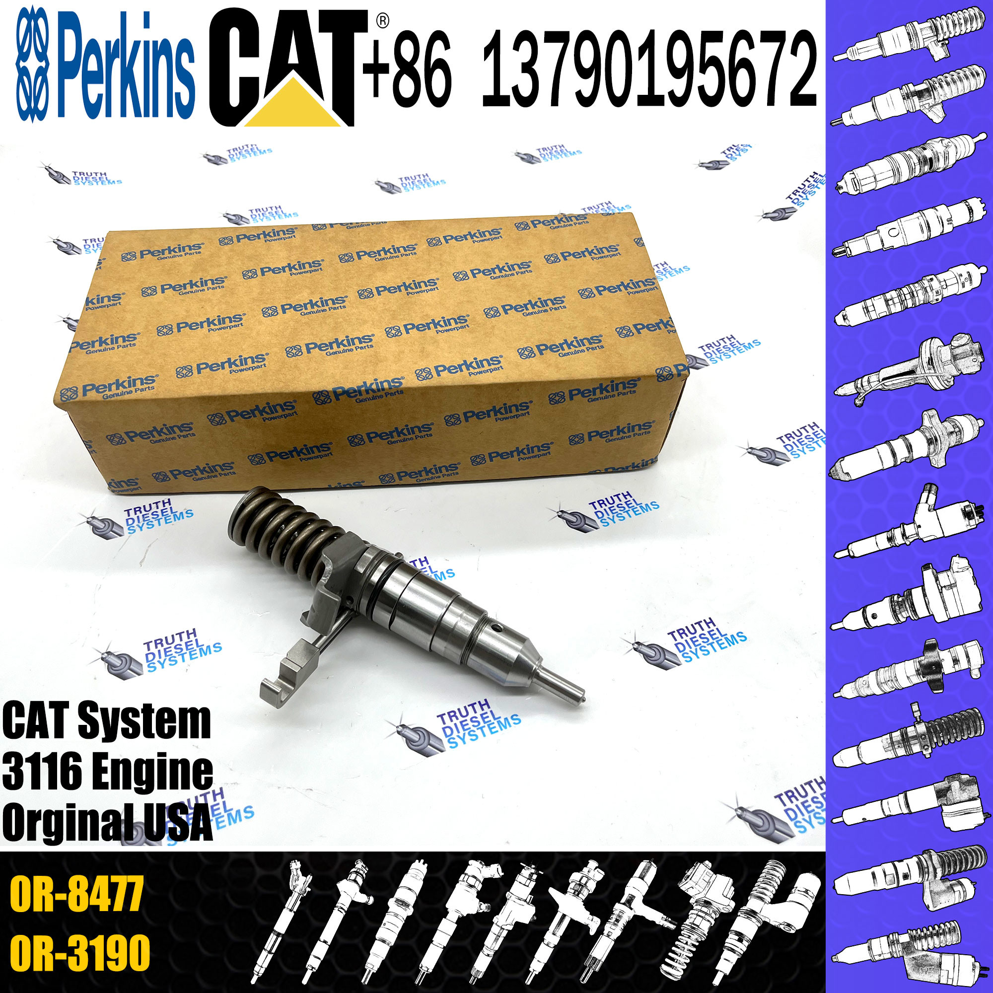 Fuel Injector Assembly 127-8211 0R-8477 For CAT Engine 3116 Series