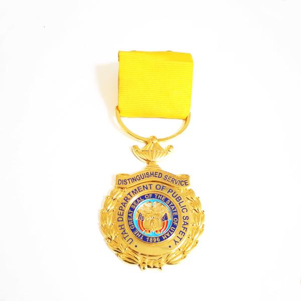 Buy cheap Die Cast Zinc Alloy Enamel Medal Badge Utah Department Of Public Safety Service from wholesalers