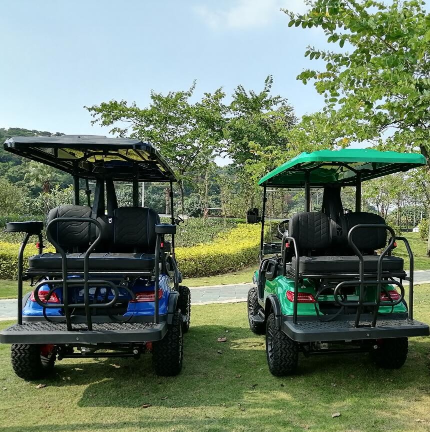 Customized Luxury Golf Cart 4 Wheel Disc Brake 10 Inch Screen Electric 4 Seater Club Car
