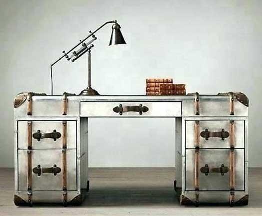 Buy cheap Industrial Vintage Table Aviator Rattan Office Desk Aviator Furniture For The Office from wholesalers