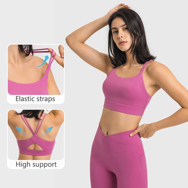 Buy cheap Removable High Impact Padded Ladies Sports Bra Gym Yoga Fitness Running from wholesalers