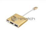 Buy cheap Professional USB 3.1 Type C Cable To HDMI F USB3 F Type C F Docking RoHS Compliant from wholesalers