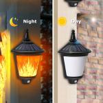 Yard Flickering Flames Wall Lights Outdoor Decorative Hanging Fire Moving Led