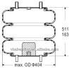 Buy cheap S8874 Industrial Rubber Air Spring/ 3B14-367 Air Suspension Spring Parts For OEM And After Market from wholesalers