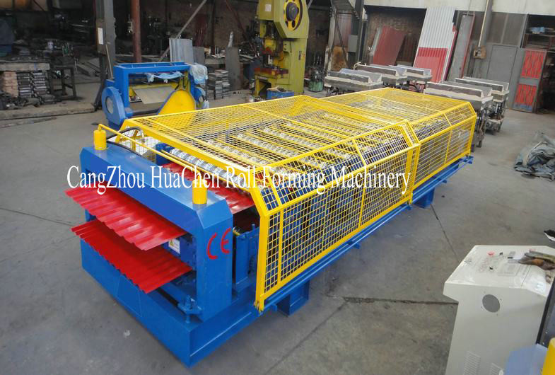 High speed double layer building used metal roofing roll forming machine