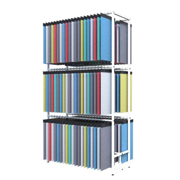 Buy cheap White 3 Tiers Fabric Sample Display Rack Fabric Store Display Stand from wholesalers