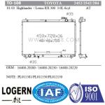 Dpi 2452/2542/284 TOYOTA Car Radiator For Highlander / Lexus Rx300'01-03 AT