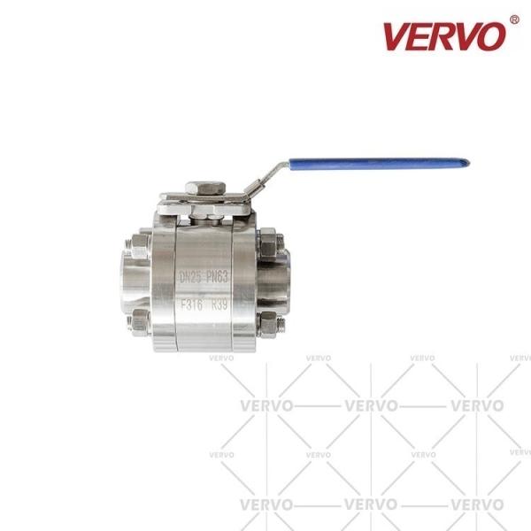 Buy cheap DN25 3 Piece Socket Weld Ball Valve Stainless Steel 304 F316 1'' Locking Device from wholesalers