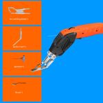Handheld Electric Hot Knife Fabric Cutter Air Cooling For Rope Weaving