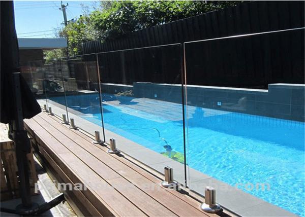 Spigot Stainless Steel Tempered Glass Deck Railing Systems For Baluster