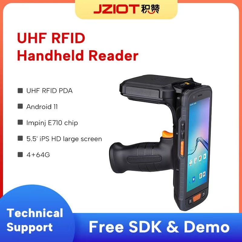 IP67 Rugged Android PDA with Barcode Scanner and UHF RFID Reader Handheld Data Collection Terminal Devices in Stock