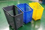 Multipurpose Supermarket Shopping Basket Drawstring Pulley Plastic Shopping