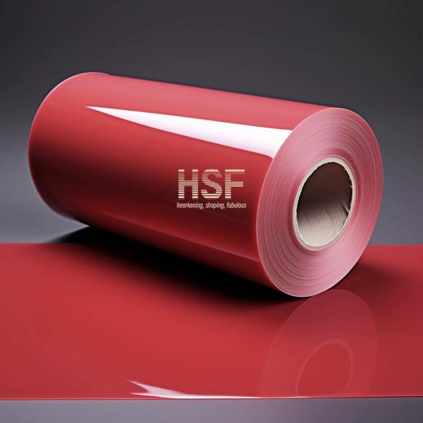 Buy cheap 40 μm Opaque red high density polyethylene single side release film for food, medical can industrial packaging from wholesalers