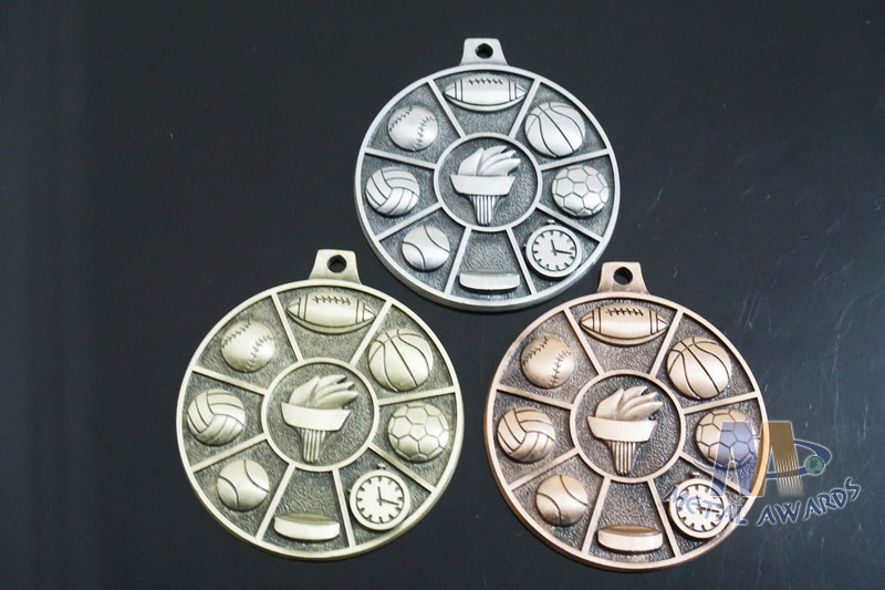 High quality Zinc Alloy / Pewter 3D Die Cast Medals for Sport Meeting, Army, Awards with Antique Copper Plating