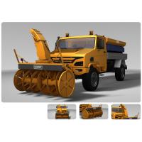 Buy cheap 750km Transport Semi Trailer Snow Sweeper Vehicle Telescopic Shock Absorber product