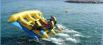 Exciting PVC Inflatable Fly Fishing Boats Banana Shape for 3 - 6 Person Aqua