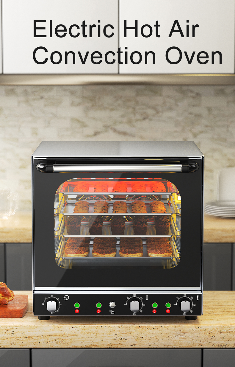 Precise Temperature Control Electric Steam Convection Oven for Baking Bread Biscuits