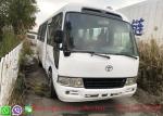 Used TOYOTA coaster bus TOYOTA 1HZ diesel engine 30 leather seats school bus