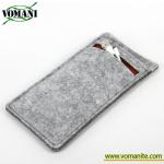 Universal smart phone wallet leather bags Felt phone case for 5.5 iphone 6 plus