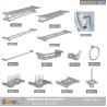 Buy cheap SUS304 13 Piece Bathroom Hardware Sets Wall Mounted Polished from wholesalers