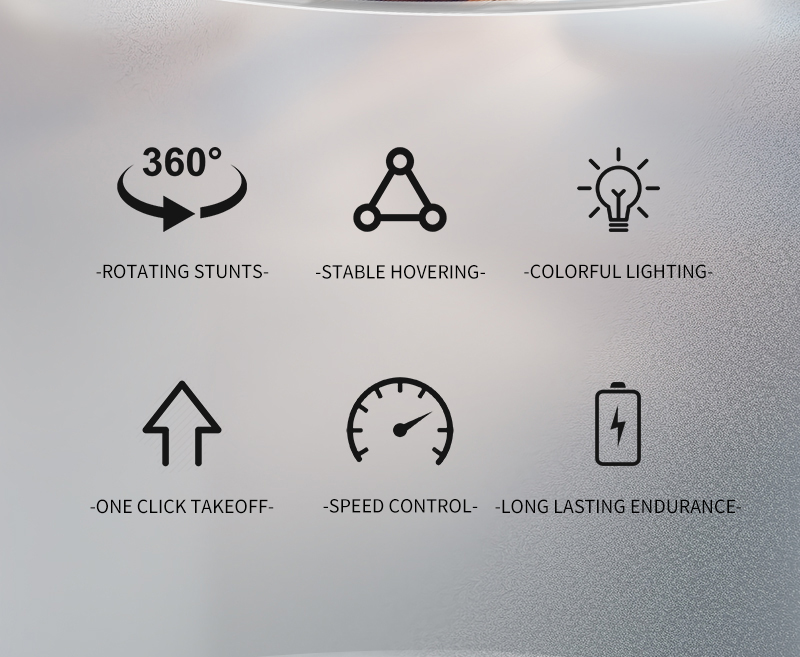 Led Stunt Rc Drone Colorful Light Rotation Uav Quadrocopter Remote Control Distance of About 100m Perfect Gift for Kids