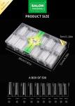 OEM Full Cover Bamboo Clear Soft Gel False Nails Designs Artificial Nail Tips