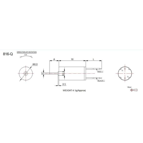 8520-Q high speed DC motor / 50000rpm 3.7v 8mm DC motor for quadcopter