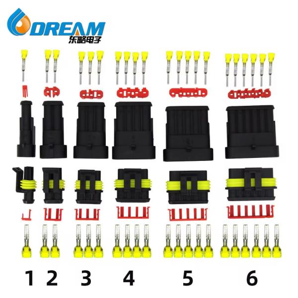 Buy cheap Electrical Wire Waterproof Automotive Connector Car Connector 4-Hole Plug Kits from wholesalers