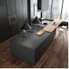 Buy cheap 1.6M E1 Grade Wood Island Kitchen Cabinets Painted Island Quartz Top from wholesalers