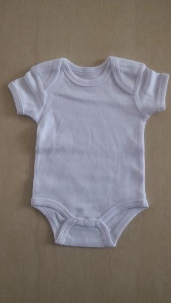 Buy cheap Combed interlock fabric white bodysuit for baby from wholesalers