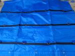 Custom PVC Truck Cover For Heavy Duty Flatbed Trailers In Blue Steel Tarps