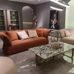 Polyester Fabric Leather Living Room Sofas Multi Functional Three Person Leather