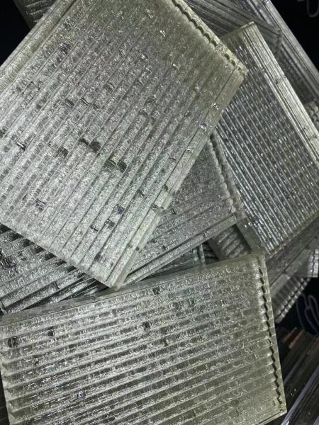 Buy cheap OEM ACID Etched Tempered Glass Champagne Gold and Silver Platinum Wired from wholesalers