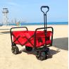 Buy cheap Wide Wheels Practical Foldable Beach Cart Welding Industrial Storage Folding Wagon from wholesalers