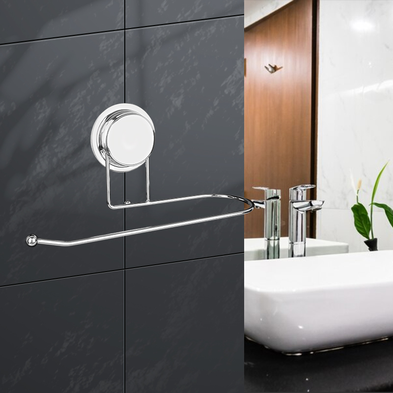 ISO9001 Self Adhesive Bathroom Product Holder WGO Suction Wall Towel Rack