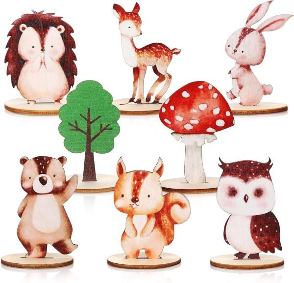 Buy cheap Creative Cartoon Animal Squirrel Rabbit Custom Animals Wooden Desktop Decorations from wholesalers